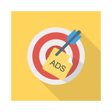 Renk düz vektör simgesi pazarlama reklam 