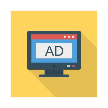 Renk düz vektör simgesi pazarlama reklam 