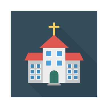 Renk bina düz vektör simgesi 