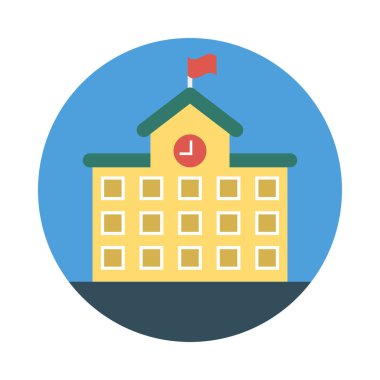 Renk bina düz vektör simgesi 