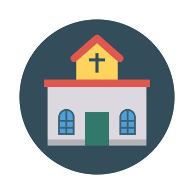 Renk bina düz vektör simgesi 