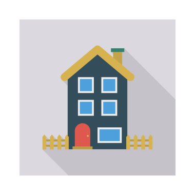 Renk bina düz vektör simgesi 