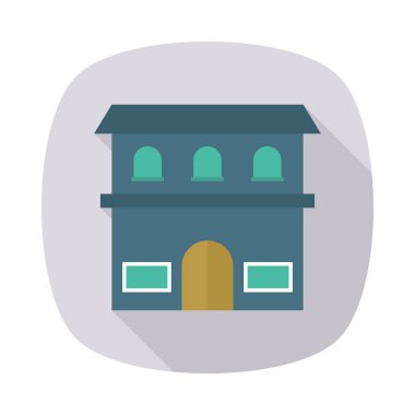 Renk bina düz vektör simgesi 