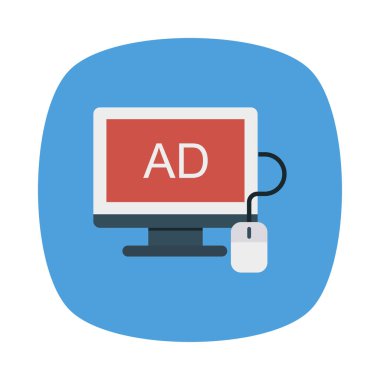 Renk düz vektör simgesi pazarlama reklam 