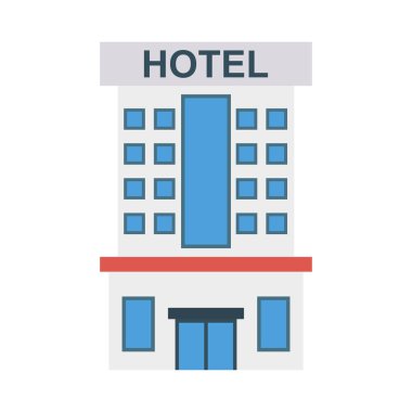 Renk bina düz vektör simgesi 