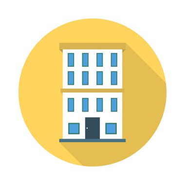 Renk bina düz vektör simgesi 