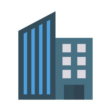 Renk bina düz vektör simgesi 