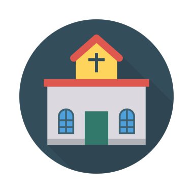 Renk bina düz vektör simgesi 