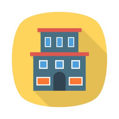 Renk bina düz vektör simgesi 