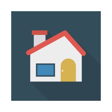 Renk bina düz vektör simgesi 