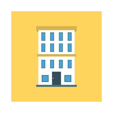 Renk bina düz vektör simgesi 