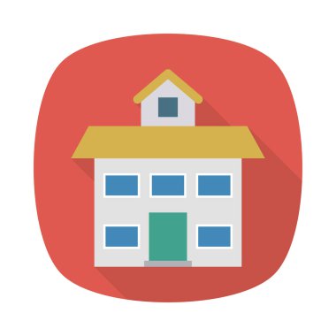 Renk bina düz vektör simgesi 