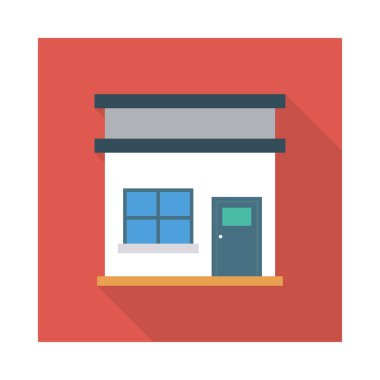 Renk bina düz vektör simgesi 