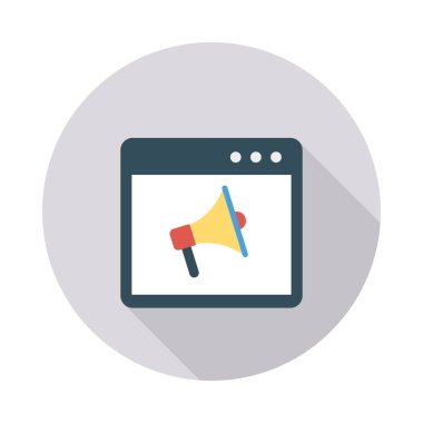 megafon reklam tarayıcı vektör çizim 