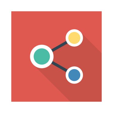 Renk düz vektör simgesi pazarlama reklam 