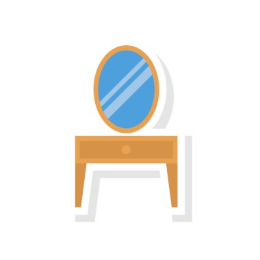 Düz güzellik renk vektör simgesi 