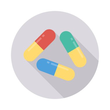 Düz güzellik renk vektör simgesi 