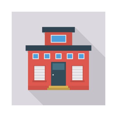 Renk bina düz vektör simgesi 