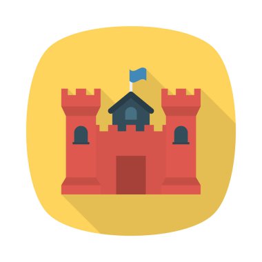 Renk bina düz vektör simgesi 