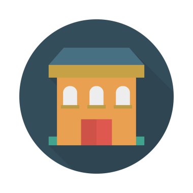 Renk bina düz vektör simgesi 