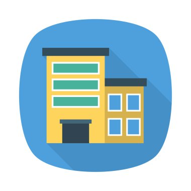 Renk bina düz vektör simgesi 