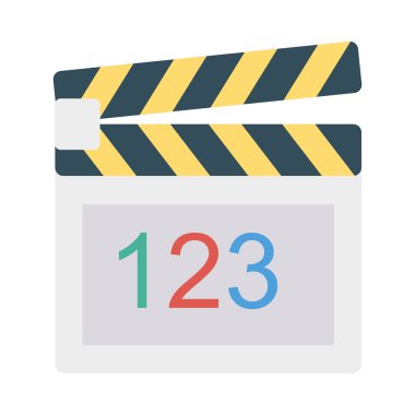 Clapper kurulu reklamlar illüstrasyon vektör 