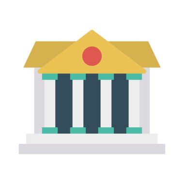 Renk bina düz vektör simgesi 