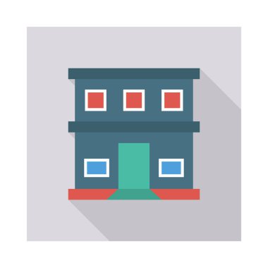 Renk bina düz vektör simgesi 