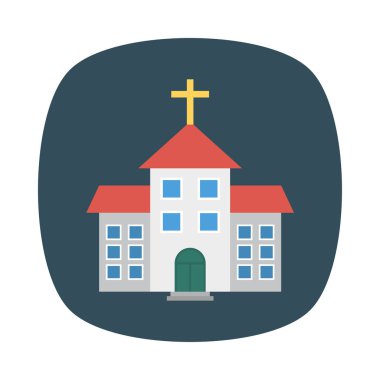 Renk bina düz vektör simgesi 