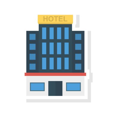 Renk bina düz vektör simgesi 