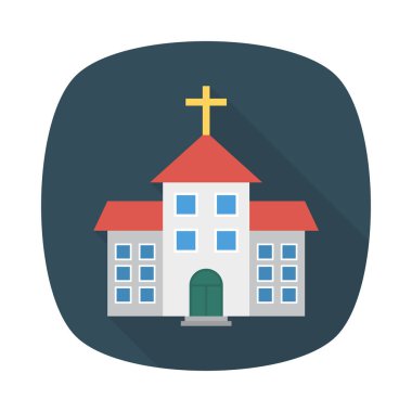 Renk bina düz vektör simgesi 