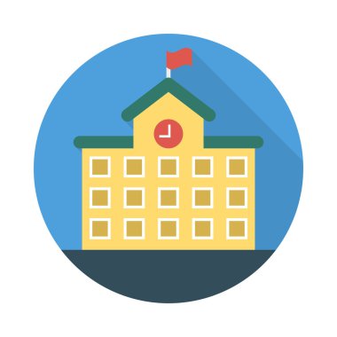 Renk bina düz vektör simgesi 