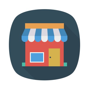 Renk bina düz vektör simgesi 