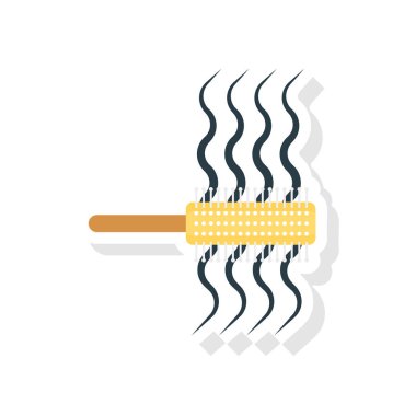 Renk vektör saç fırçası simgesi