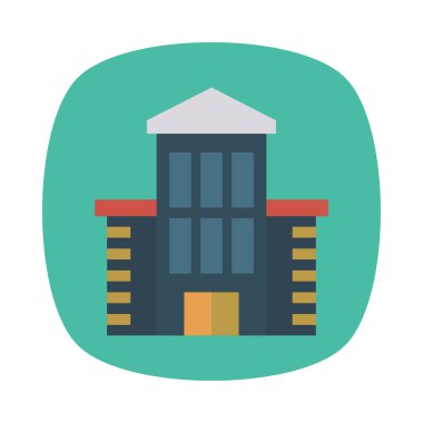 Renk bina düz vektör simgesi 