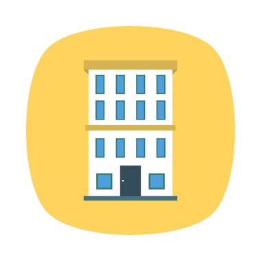 Renk bina düz vektör simgesi 