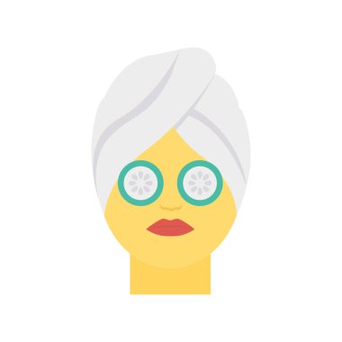 Düz güzellik renk vektör simgesi 