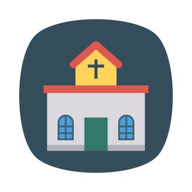 Renk bina düz vektör simgesi 