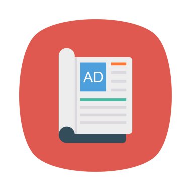 Renk düz vektör simgesi pazarlama reklam 