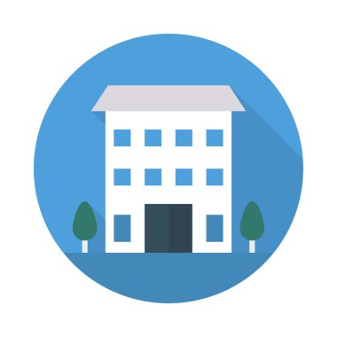 Renk bina düz vektör simgesi 