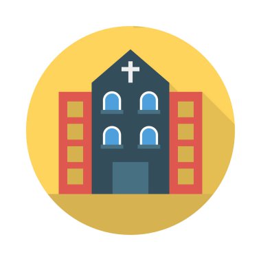 Renk bina düz vektör simgesi 