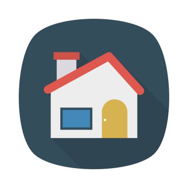 Renk bina düz vektör simgesi 