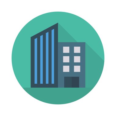 Renk bina düz vektör simgesi 