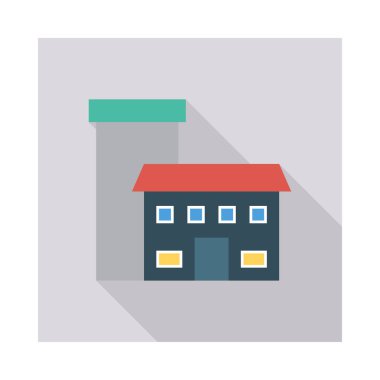 Renk bina düz vektör simgesi 