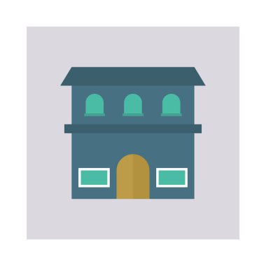 Renk bina düz vektör simgesi 