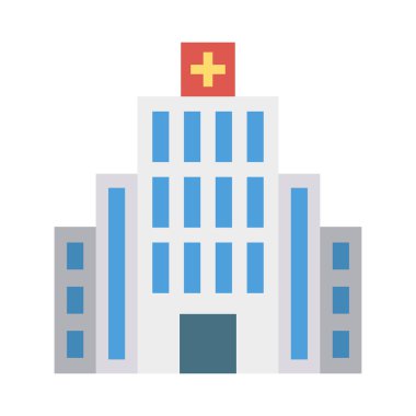 Renk bina düz vektör simgesi 