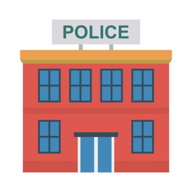 Renk bina düz vektör simgesi 