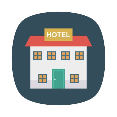 Renk bina düz vektör simgesi 