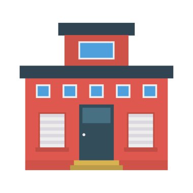 Renk bina düz vektör simgesi 