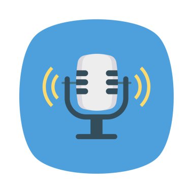 mikrofon mike hoparlör vektör çizim 